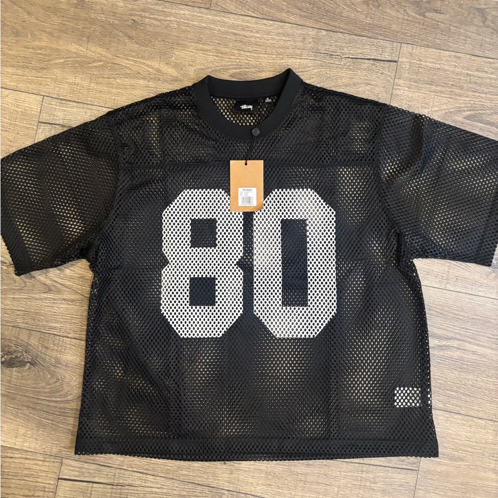 Stussy Black and White Jersey Shirt Numbers